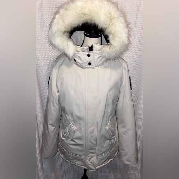 Women’s Toboggan Canada down filled white Parka Sz Large - Picture 3 of 17